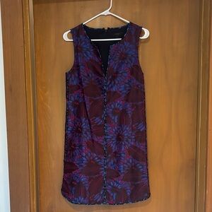 J.Crew, purple and magenta Floral Sleeveless mini Dress - Purple and Blue